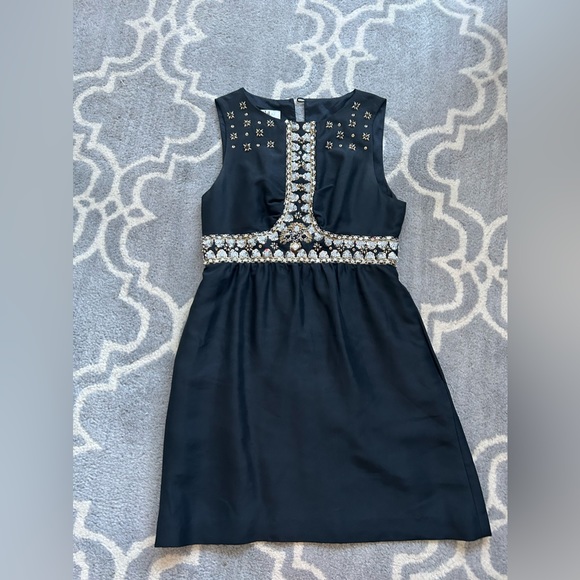 Tibi Size 2 Black Silk Mini Dress - Picture 2 of 7